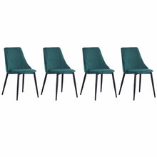 Load image into Gallery viewer, Set of 4 Velvet Dining Chairs- Grey, Pink ，Green
