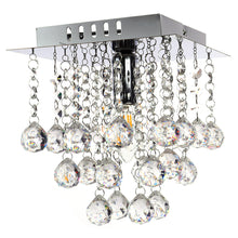 Load image into Gallery viewer, Square Crystal Semi Flush Light
