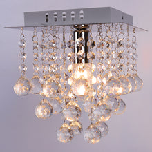 Load image into Gallery viewer, Square Crystal Semi Flush Light
