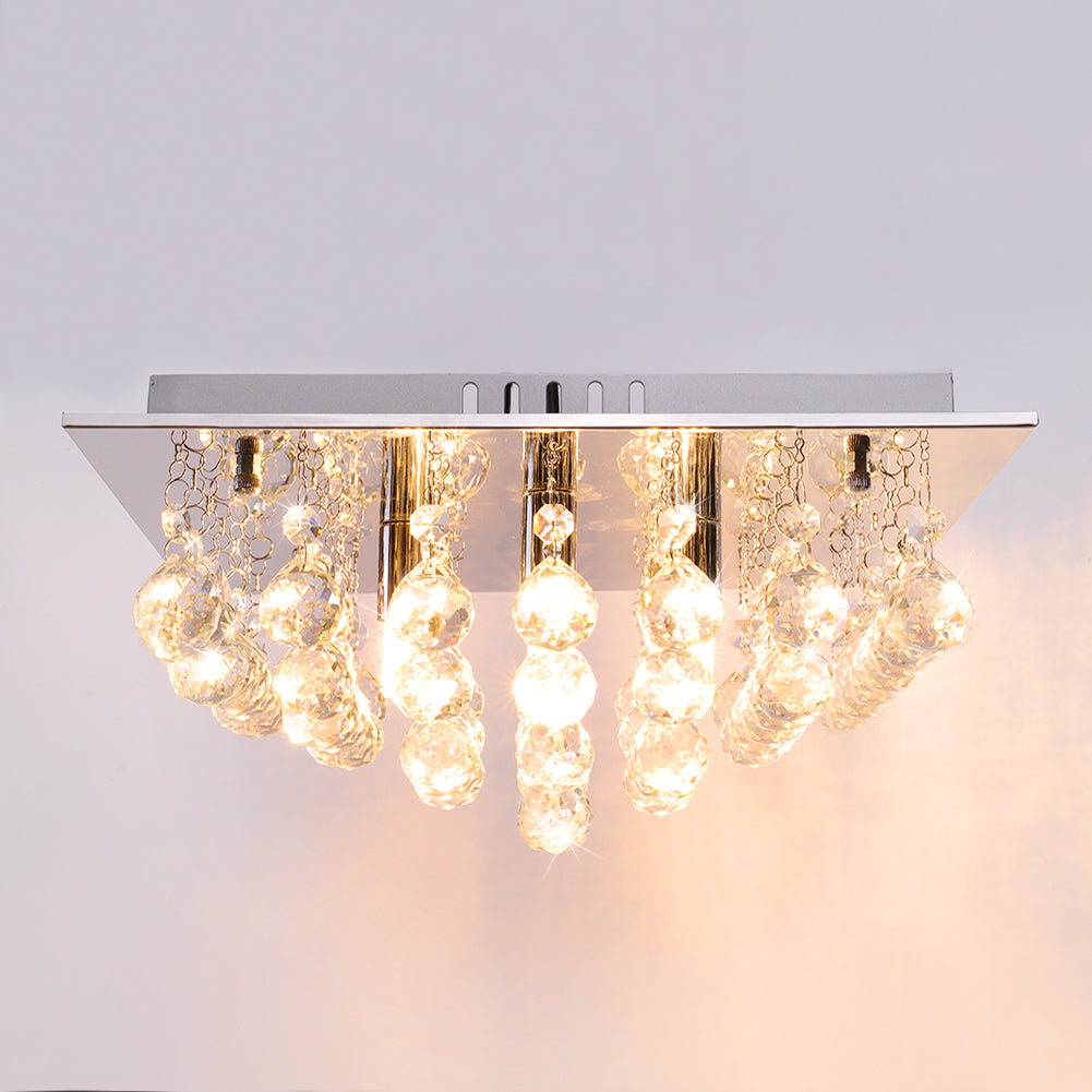 Crystal Semi Flush Light