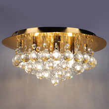 Load image into Gallery viewer, Circular Crystal Semi Flush Light
