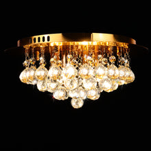 Load image into Gallery viewer, Circular Crystal Semi Flush Light
