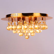 Load image into Gallery viewer, Circular Crystal Semi Flush Light
