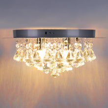 Load image into Gallery viewer, 4-Light Crystal Semi Flush Light
