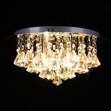 Load image into Gallery viewer, 4-Light Crystal Semi Flush Light
