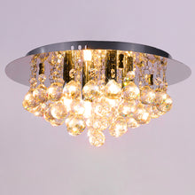 Load image into Gallery viewer, Chrome Crystal Semi Flush Lighting
