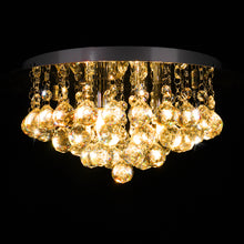 Load image into Gallery viewer, Chrome Crystal Semi Flush Lighting
