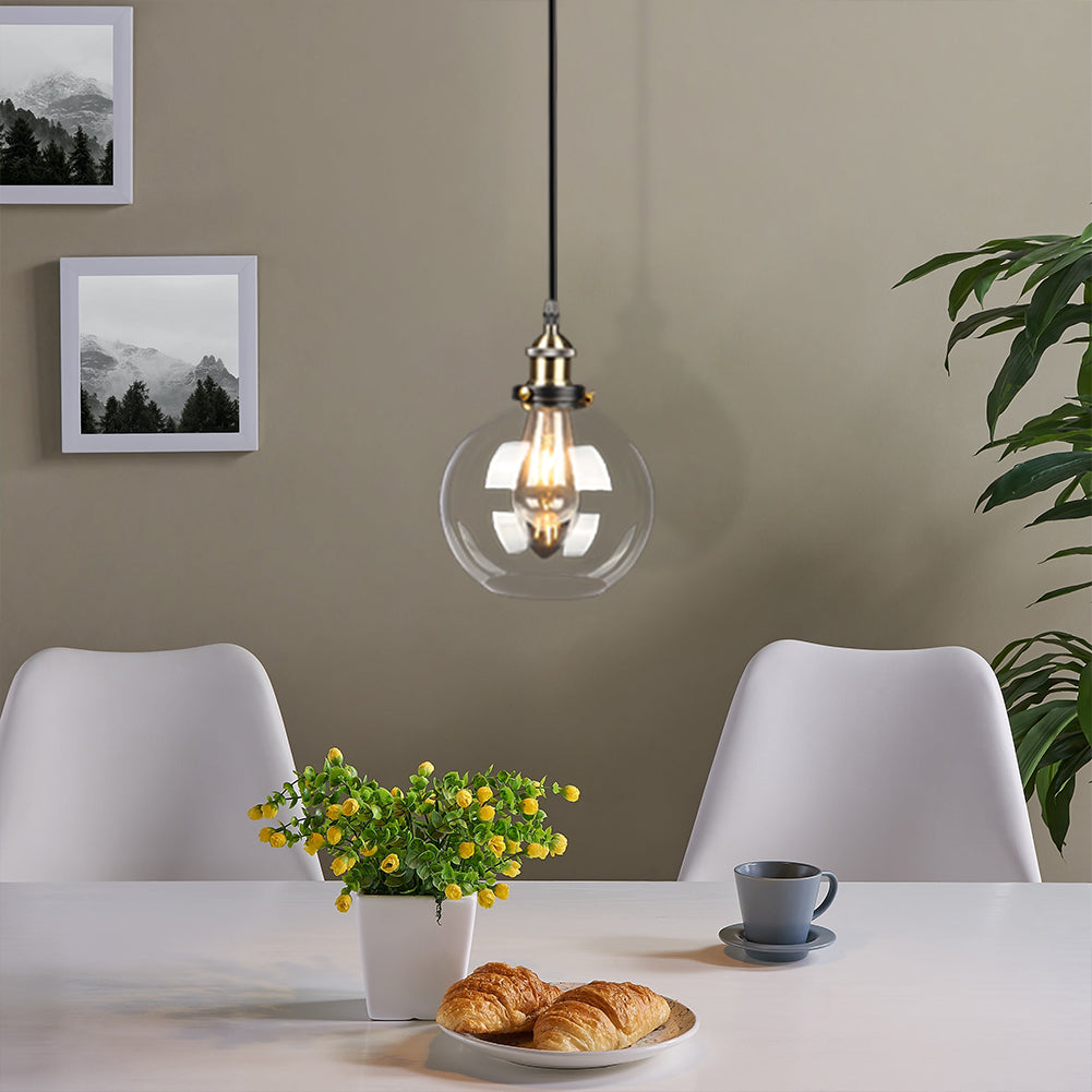 Industrial Pendant Light Glass Lamp Ceiling Lampshade, Ball Shape