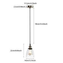 Load image into Gallery viewer, Industrial Pendant Light Glass Lamp Ceiling Lampshade, Oval Shape
