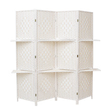 Load image into Gallery viewer, Panel Folding Room Divider Privacy Separator Screen with Shelf
