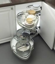 Load image into Gallery viewer, 2 Tier Corner Pull Out Shelving Unit Kitchen Storage Cabinet Tray
