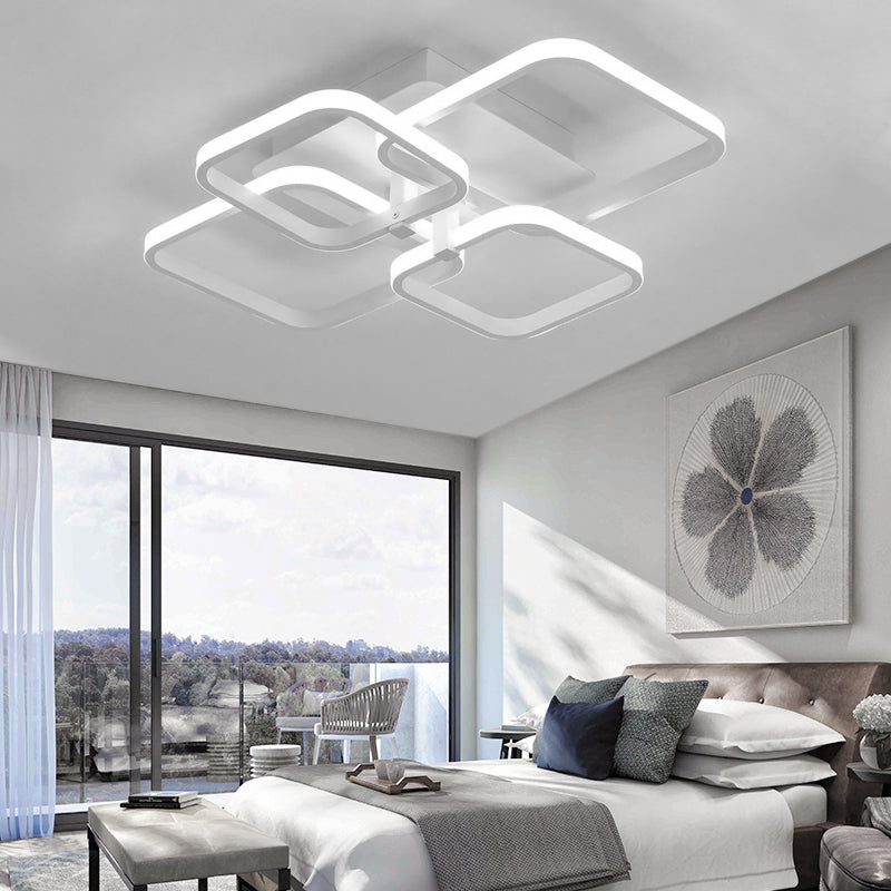 Livingandhome Contemporary LED Energy-efficient Semi Flush Ceiling Light, LG0419