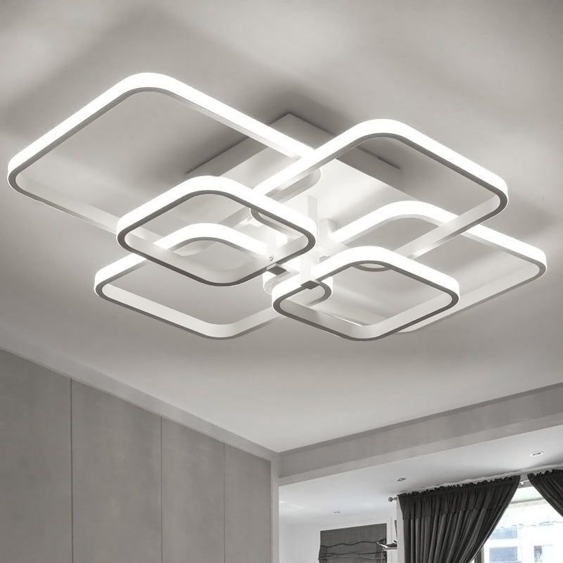 Livingandhome Contemporary LED Energy-efficient Semi Flush Ceiling Light, LG0420