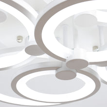 Load image into Gallery viewer, 8-Light Modern Circular LED Semi Flush Ceiling Light for Nordic Decor
