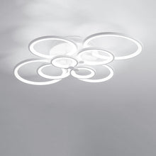 Load image into Gallery viewer, 8-Light Modern Circular LED Semi Flush Ceiling Light for Nordic Decor

