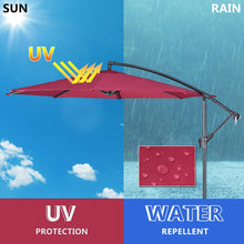 Load image into Gallery viewer, 3M Red Sun Parasol Hanging Banana Umbrella

