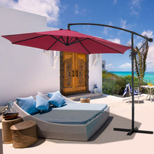 Load image into Gallery viewer, Garden 3M Banana Parasol Cantilever Hanging Sun Shade Umbrella Shelter with Cross Base
