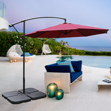 Load image into Gallery viewer, 3M Banana Parasol Patio Umbrella Sun Shade Shelter with Petal Base
