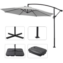 Load image into Gallery viewer, 3M light grey Sun Parasol Hanging Banana Umbrella
