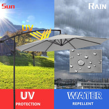 Load image into Gallery viewer, 3M light grey Sun Parasol Hanging Banana Umbrella
