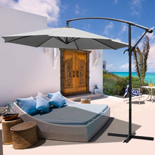 Load image into Gallery viewer, Garden 3M Banana Parasol Cantilever Hanging Sun Shade Umbrella Shelter with Cross Base
