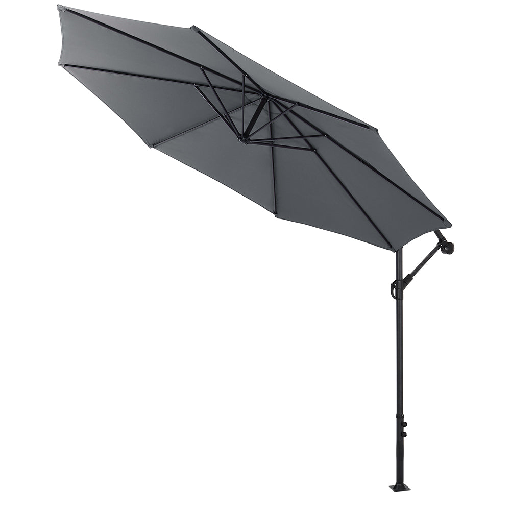 3M Dark grey Sun Parasol Hanging Banana Umbrella