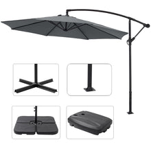 Load image into Gallery viewer, 3M Dark grey Sun Parasol Hanging Banana Umbrella
