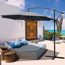 Load image into Gallery viewer, Garden 3M Banana Parasol Cantilever Hanging Sun Shade Umbrella Shelter with Cross Base
