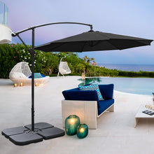 Load image into Gallery viewer, 3M Banana Parasol Patio Umbrella Sun Shade Shelter with Petal Base
