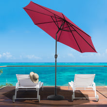 Load image into Gallery viewer, 3M Parasol Umbrella Patio Sun Shade Crank Tilt with Round Base
