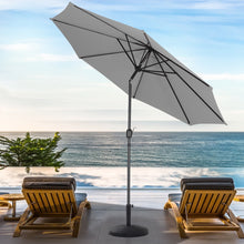 Load image into Gallery viewer, 3M Parasol Umbrella Patio Sun Shade Crank Tilt with Round Base
