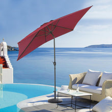 Load image into Gallery viewer, 2x3M Parasol Umbrella Patio Sun Shade Crank Tilt with Round Base
