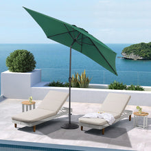 Load image into Gallery viewer, 2x3M Parasol Umbrella Patio Sun Shade Crank Tilt with Round Base
