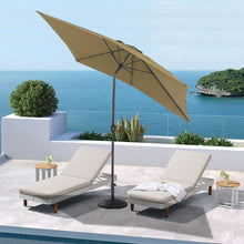 Load image into Gallery viewer, 2x3M Parasol Umbrella Patio Sun Shade Crank Tilt with Round Base
