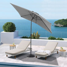 Load image into Gallery viewer, 2x3M Parasol Umbrella Patio Sun Shade Crank Tilt with Round Base
