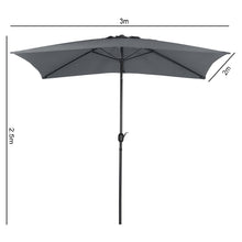 Load image into Gallery viewer, Livingandhome Rectangular Rotating Patio Parasol for Outdoor Sunshade and Drizzle, LG0452
