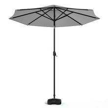 Load image into Gallery viewer, Large Solar Powered LED Patio Umbrella for Outdoor Garden Patio with Base, LG0930LG0455
