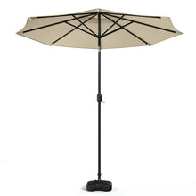 Load image into Gallery viewer, Large Solar Powered LED Patio Umbrella for Outdoor Garden Patio with Base, LG0932LG0455
