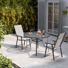 Load image into Gallery viewer, Garden Dining Sets with Glass Table and 2Pcs Chairs, LG0536LG0541
