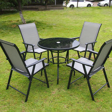 Load image into Gallery viewer, Outdoor Dining Table Set with 2Pcs Foldable Chairs, ZH0015LG0541
