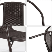 Load image into Gallery viewer, Livingandhome PE Rattan Stacking Garden Chairs Set of 6, LG0544
