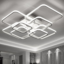 Load image into Gallery viewer, 8-Light Contemporary LED Light-adjusted Semi Flush Ceiling Light
