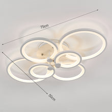 Load image into Gallery viewer, LED Circle Semi-Flush Ceiling Light, 4/6 Shades, Dimmable/Non-Dimmable
