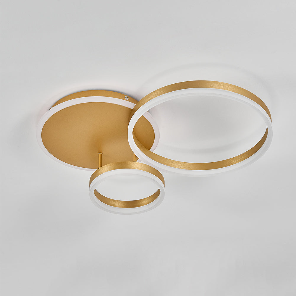 3-Light Classic Golden Loops Energy Efficient LED Ceiling Light