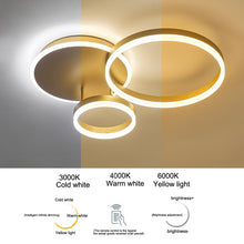 Load image into Gallery viewer, 3-Light Classic Golden Loops Energy Efficient LED Ceiling Light
