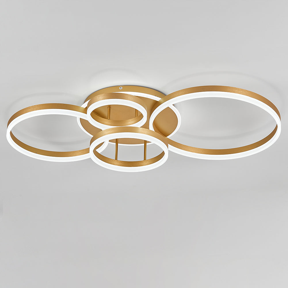 5-Light Classic Golden Loops Energy Efficient LED Ceiling Light