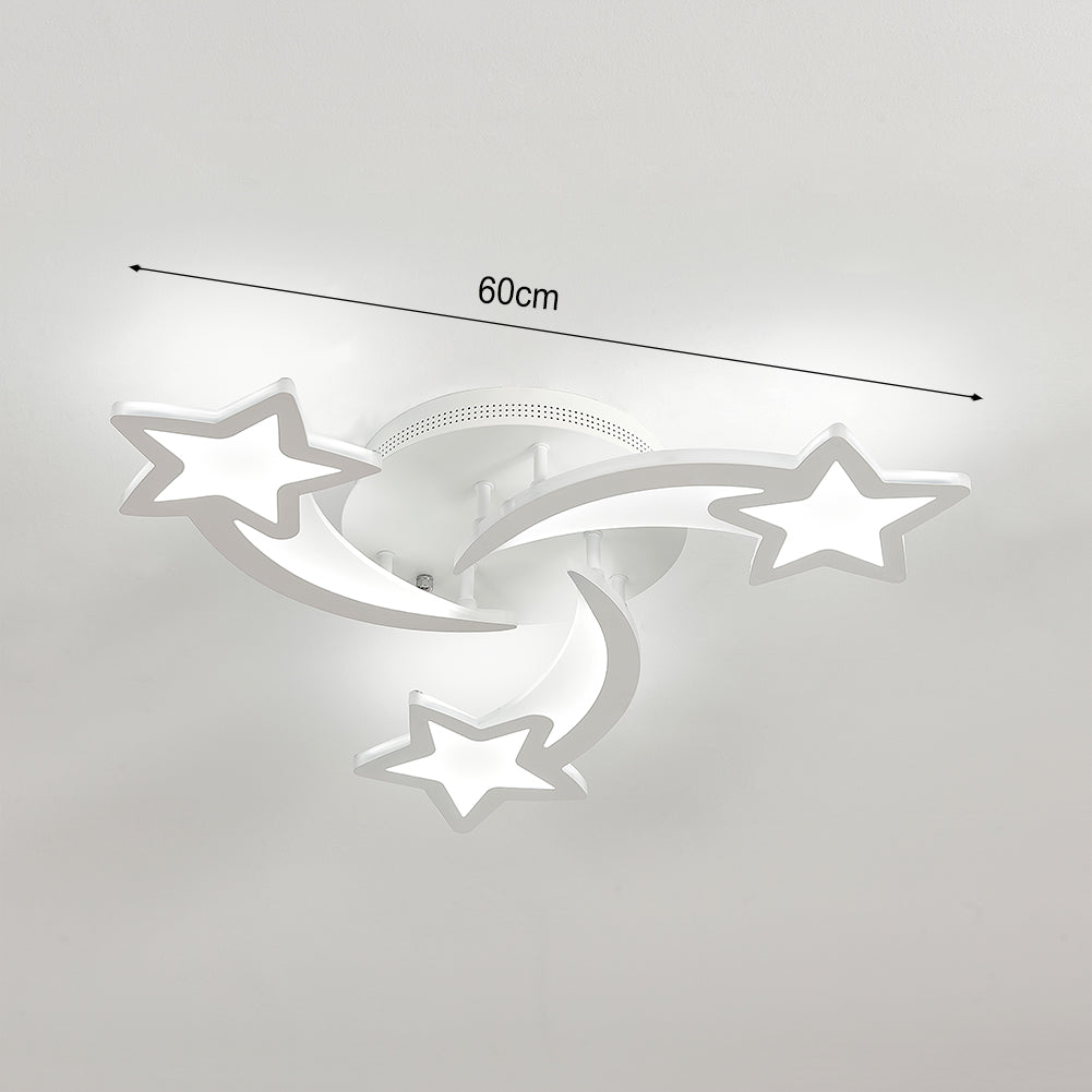 Modern LED Ceiling Light with Star Lampshades-Cool white and Dimmable