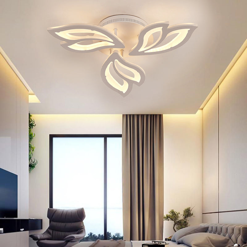 Livingandhome Petal-Shaped LED Dimmable Energy-efficient Semi Flush Ceiling, LG0632