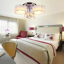 Load image into Gallery viewer, LED Ceiling Light with 3/5/7Acrylic Petal Lampshades, Semi-Flushed, Dimmable
