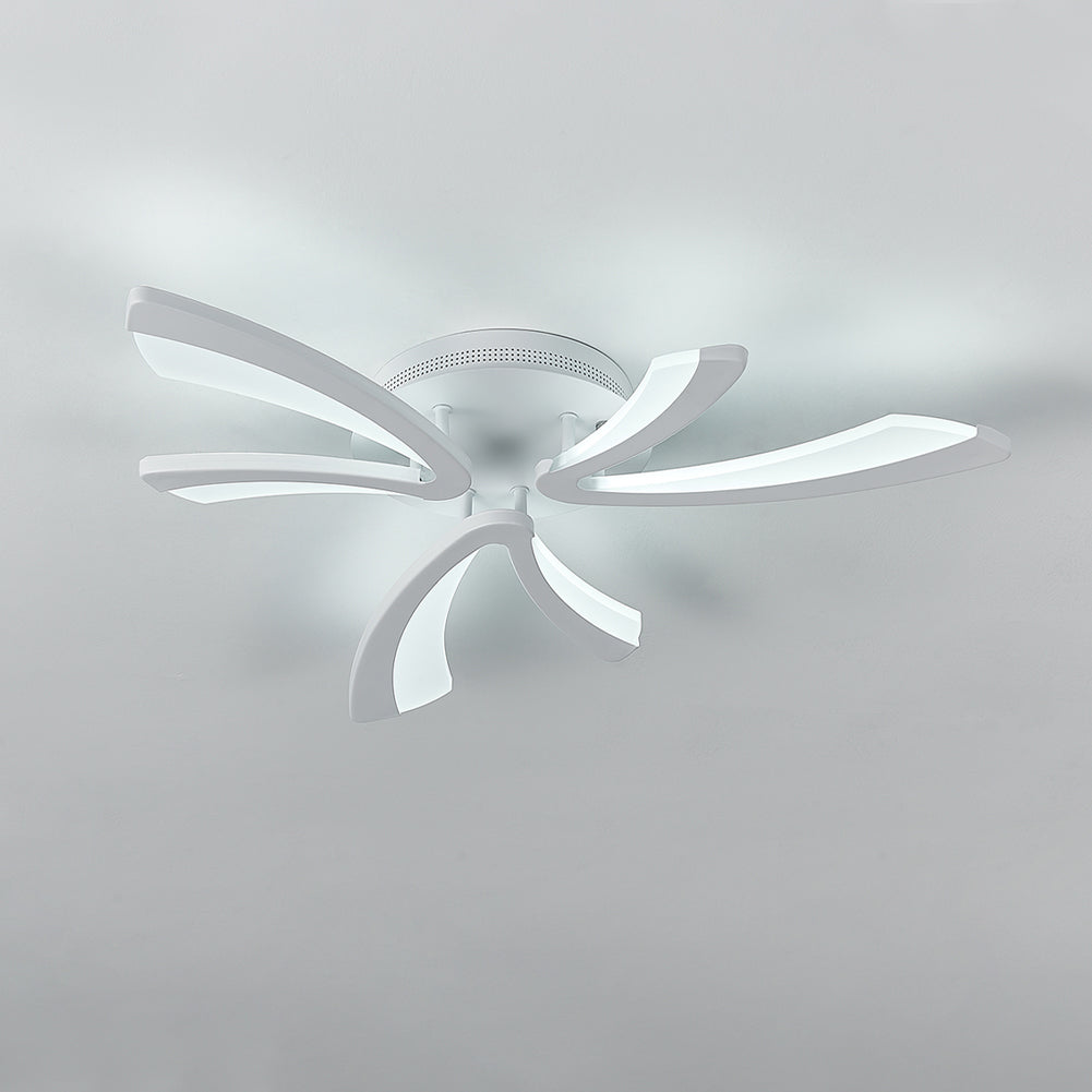 3-Light Unique V-Shaped LED Semi Flush Ceiling Light